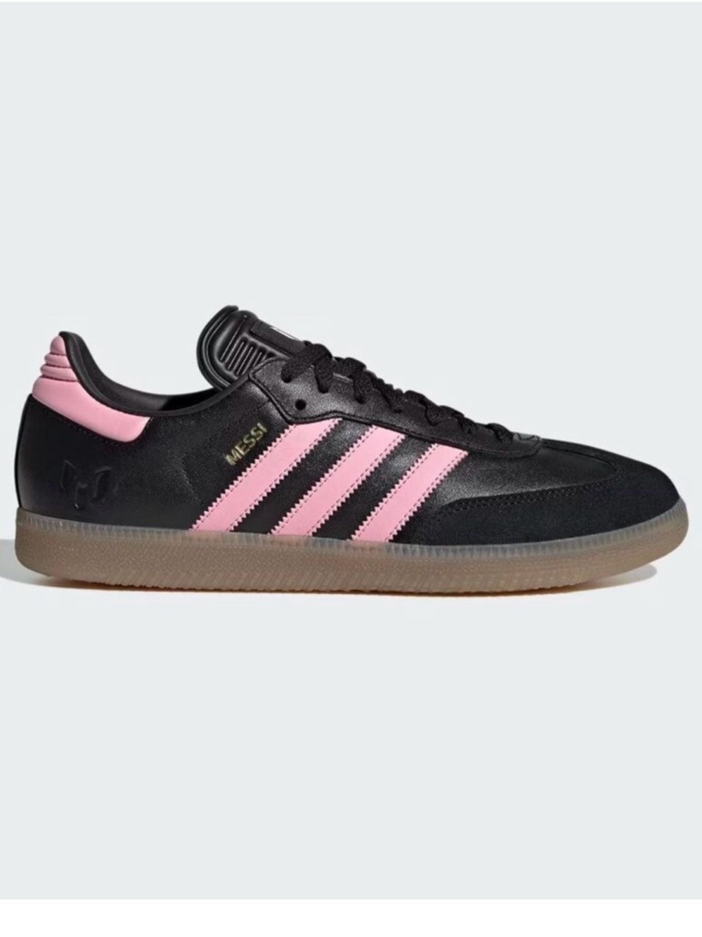 adidas Black & Pink Samba Low-Top Sneakers